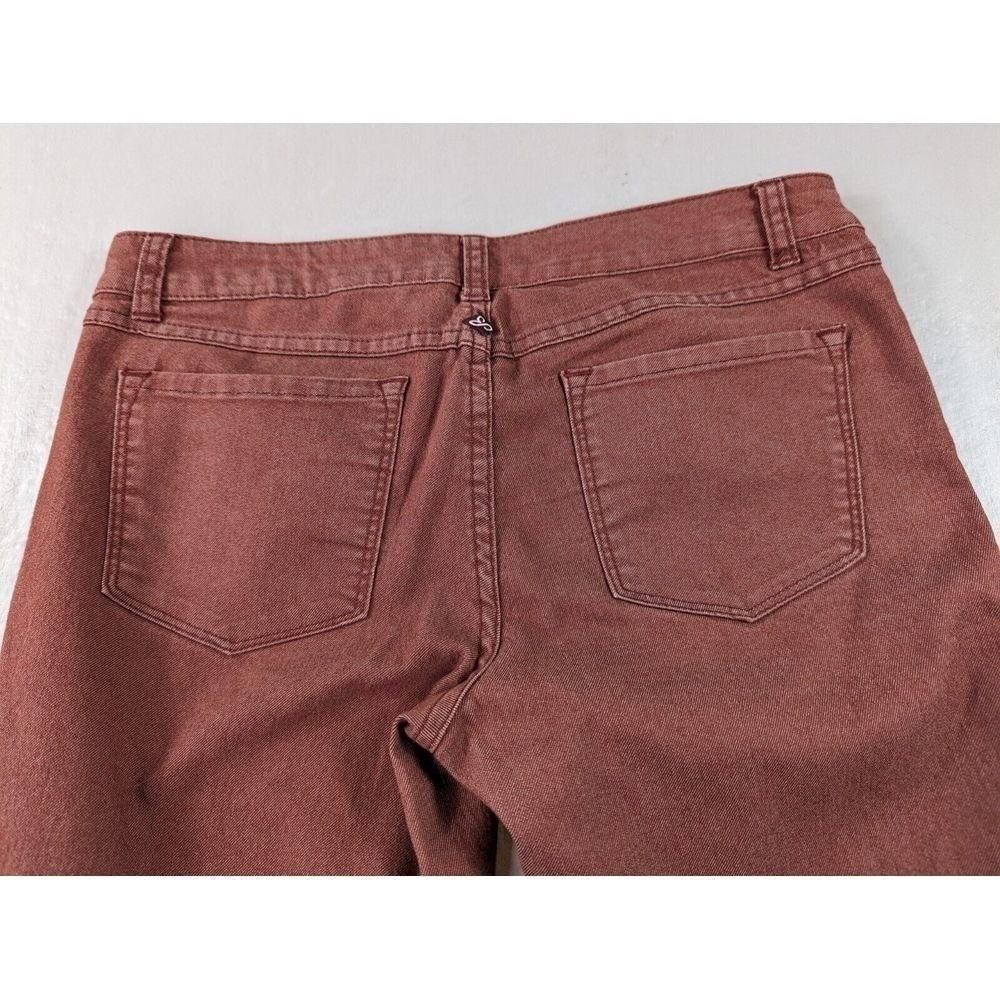 Y2K prAna Breath Kayla Jeans Womens Size 4 Burgundy Stretch Skinny Denim Casual - Picture 4 of 10